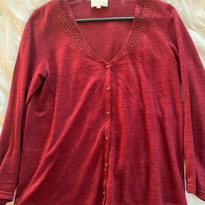 Sezane Linen and Lace Shirt